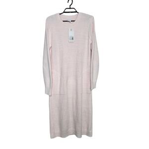 NWT Softies Heathered Marshmallow 42” Crew Neck Lounge Dress Size S/M $119 Pink